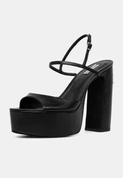 Naked Wolfe sandale de piele Fire culoarea negru, Fire Black Leather imagine