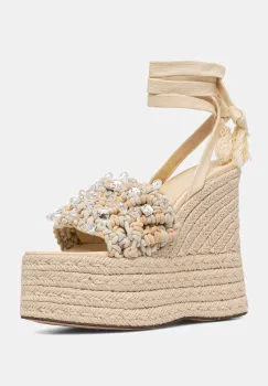 Naked Wolfe sandale Peony culoarea bej, Peony Natural Rope imagine