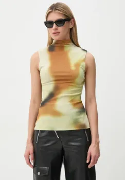 Nanushka bluza ANNYKA femei, culoarea verde, modelator, NW24FWTP32776 imagine