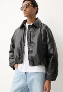 Nanushka geaca ASGER barbati, culoarea negru, de iarna, oversize, NM24PFJK00199 imagine