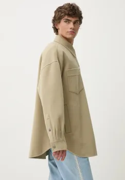 Nanushka geaca de lana MARTIN culoarea verde, de tranzitie, oversize, NM24PFJK00962 imagine