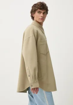 Nanushka geaca de lana MARTIN culoarea verde, de tranzitie, oversize, NM24PFJK00962 imagine