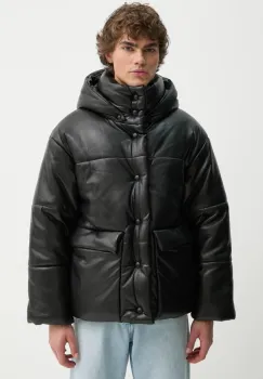 Nanushka geaca HIDE MENS barbati, culoarea negru, de iarna, oversized, NM22CROW00299 imagine