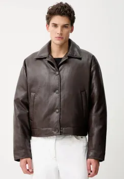 Nanushka geaca NM25FWJK06678 culoarea maro, de tranzitie, ZALER imagine