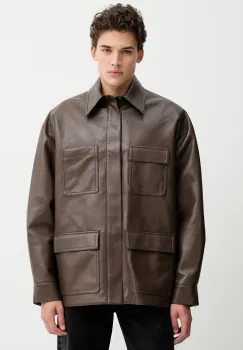 Nanushka geaca NM25PFJK04778 culoarea maro, de tranzitie, CHASIN imagine