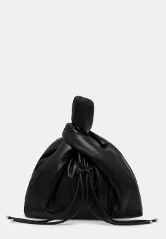 Nanushka geanta de piele JEN DRAWSTRING culoarea negru, NW25SSBG04899 imagine