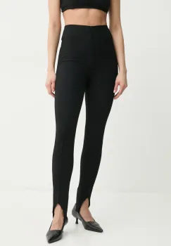 Nanushka pantaloni SAVITA femei, culoarea negru, mulata, high waist, NW25RSPA20199 imagine