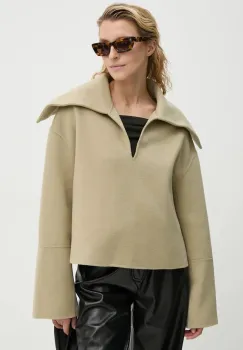 Nanushka pulover de lana MAXE femei, culoarea verde, calduros, NW24PFSG27062 imagine