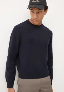 Nanushka pulover de lana STONO barbati, culoarea albastru marin, NM24PFSW00357 imagine