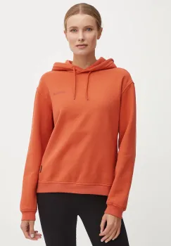 Napapijri bluza B-Blanche femei, culoarea portocaliu, cu gluga, neted, NP0A4HYPR1B1 imagine