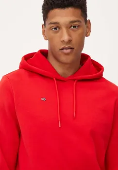 Napapijri bluza Balis Hood barbati, culoarea rosu, cu gluga, neted, NP0A4FQVR061 imagine