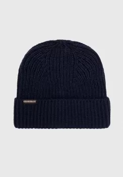 Napapijri caciula culoarea albastru marin, din tricot gros imagine
