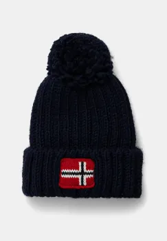 Napapijri caciula din lana pentru copii SEMIURY 6 culoarea albastru marin, din tricot gros, NP0A4GMH1761 imagine