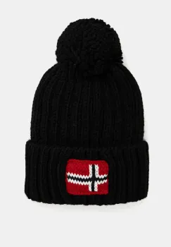 Napapijri caciula din lana pentru copii SEMIURY 6 culoarea negru, din tricot gros, NP0A4GMH0411 imagine