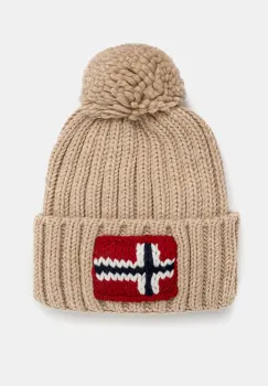 Napapijri caciula Semiury 5 culoarea bej, din tricot gros, NP0A4GKBN1J1 imagine