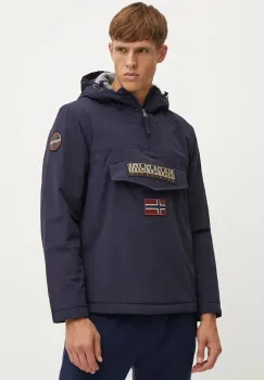 Napapijri geaca Rainforest barbati, culoarea albastru marin, de iarna, NP0A4GMC1761 imagine