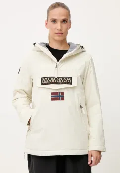 Napapijri geaca Rainforest culoarea bej, de tranzitie, oversize, NP0A4GM6N1J1 imagine