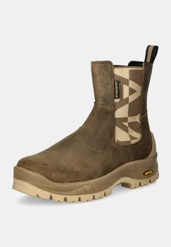 Napapijri ghete chelsea de piele PEAK barbati, culoarea verde, NP0A4H73CO.Z28 imagine