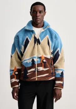 Napapijri  hanorac cu fermoar pentru barbati din polar Fleece imagine