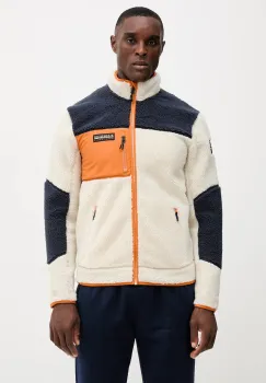 Napapijri hanorac fleece Yupik 3 culoarea bej, cu imprimeu, NP0A4GNTMM91 imagine