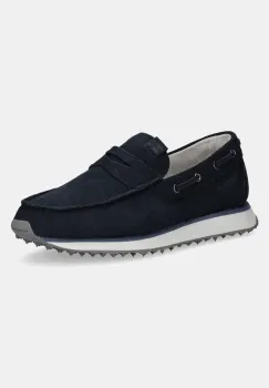 Napapijri mocasini din piele intoarsa SHARD barbati, culoarea bleumarin, NP0A4IQT.176 imagine