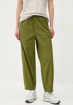 Napapijri pantaloni de bumbac M-Cisa femei, culoarea verde, fason chinos, high waist, NP0A4IFVG1V1 imagine