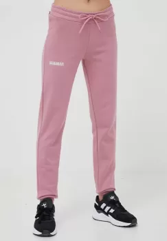 Napapijri pantaloni de trening culoarea roz, neted imagine