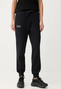 Napapijri pantaloni de trening M-Box femei, culoarea negru, cu imprimeu, NP0A4HZ60411 imagine