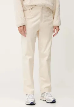 Napapijri pantaloni M-Isarco culoarea bej, drept, high waist, NP0A88XWN1J1 imagine