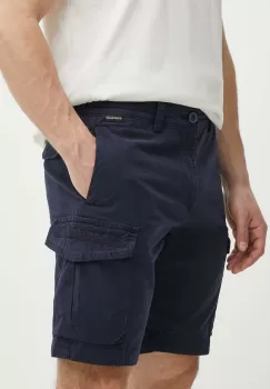 Napapijri pantaloni scurti din bumbac N-Deline culoarea albastru marin, NP0A4HOT1761 imagine