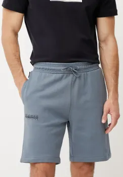 Napapijri pantaloni scurti din bumbac N-Gori barbati, culoarea gri, NP0A4IBQG1Y1 imagine
