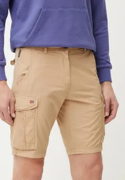 Napapijri pantaloni scurti din bumbac Noto 2.0 barbati, culoarea maro, NP0A4HOQN1Q1 imagine