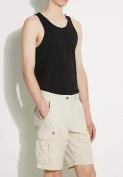 Napapijri pantaloni scurti din bumbac Noto 2.0 culoarea bej, NP0A4HOQN901 imagine