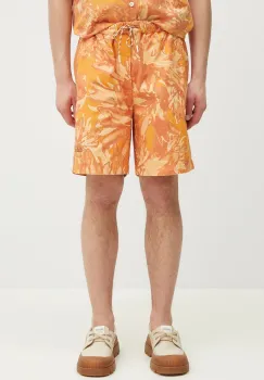 Napapijri pantaloni scurti jeans N-Talla Aop barbati, culoarea portocaliu, NP0A4IBRFED1 imagine
