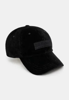 Napapijri sapca de baseball din catifea F-Aar culoarea negru, cu imprimeu, NP0A4IB20411 imagine