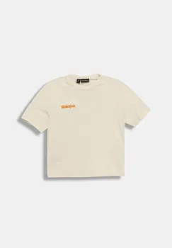 Napapijri tricou de bumbac pentru copii S-ADIGE culoarea bej, cu imprimeu, NP0A88ZWF0Y1 imagine