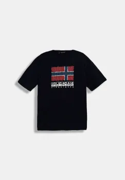 Napapijri tricou de bumbac pentru copii S-ADIGE culoarea bleumarin, cu imprimeu, NP0A88ZW1761 imagine