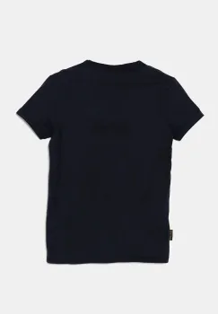 Napapijri tricou de bumbac pentru copii S-CHAMOIS SS culoarea albastru marin, cu imprimeu, NP0A4HYL1761 imagine