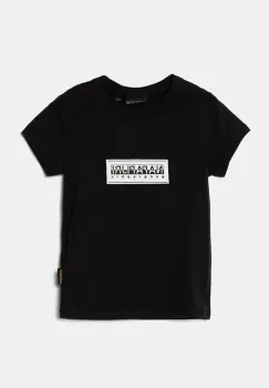 Napapijri tricou de bumbac pentru copii S-CHAMOIS SS culoarea negru, cu imprimeu, NP0A4HYL0411 imagine