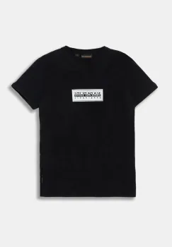Napapijri tricou de bumbac pentru copii S-CHAMOIS SS culoarea negru, cu imprimeu, NP0A4HYL0411 imagine