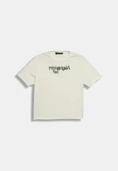 Napapijri tricou de bumbac pentru copii S-PRIMIERO culoarea bej, cu imprimeu, NP0A88ZY2061 imagine