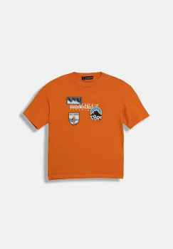 Napapijri tricou de bumbac pentru copii S-PRIMIERO culoarea portocaliu, cu imprimeu, NP0A88ZYA681 imagine