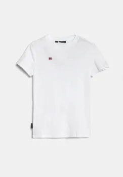 Napapijri tricou de bumbac pentru copii SALIS SS 2 culoarea alb, neted, NP0A4GEH0021 imagine