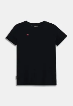 Napapijri tricou de bumbac pentru copii SALIS SS 2 culoarea negru, neted, NP0A4GEH0411 imagine