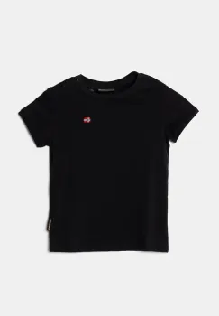 Napapijri tricou de bumbac pentru copii SALIS SS 2 culoarea negru, neted, NP0A4GEH0411 imagine