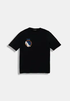 Napapijri tricou din bumbac S-ADIGE culoarea negru, cu imprimeu, NP0A88ZWF0N1 imagine