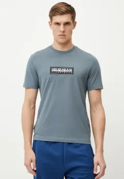 Napapijri tricou din bumbac S-Box barbati, cu imprimeu, NP0A4I3LG1Y1 imagine