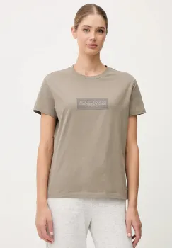Napapijri tricou din bumbac S-Box culoarea verde, NP0A4IP1N1T1 imagine