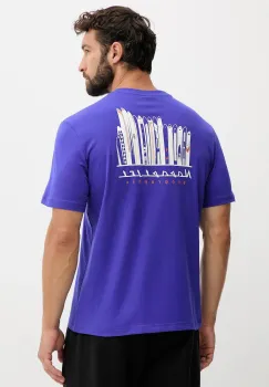 Napapijri tricou din bumbac S-Guide culoarea violet, cu imprimeu, NP0A88V6B3B1 imagine