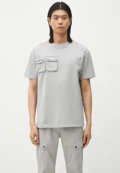 Napapijri tricou din bumbac S-Rivalto barbati, culoarea gri, uni, NP0A4IELH621 imagine